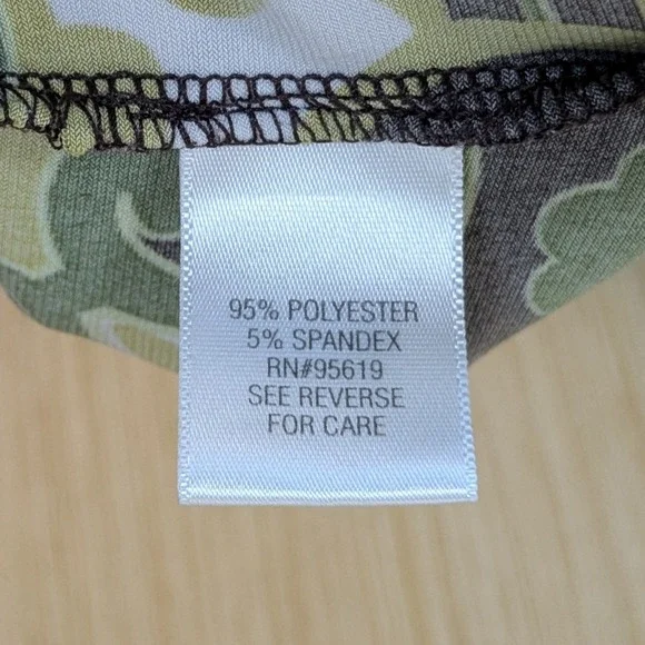 Apt 9 Maxi Dress Women's Medium Green Floral Boho Vtg Retro 70s Bright Empire - Picture 4 of 6